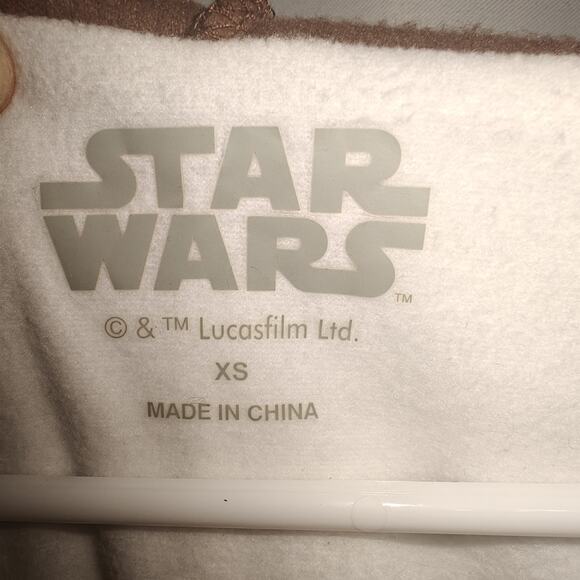 Star Wars Princess Leia Hooded Non Footed Pajamas One Piece XS Costume Zip Suit - Picture 7 of 14